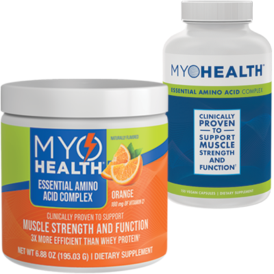 MyoHealth Essential Amino Acid Complex Orange with Vitamin C & Capsules| Amino Acid Supplement
